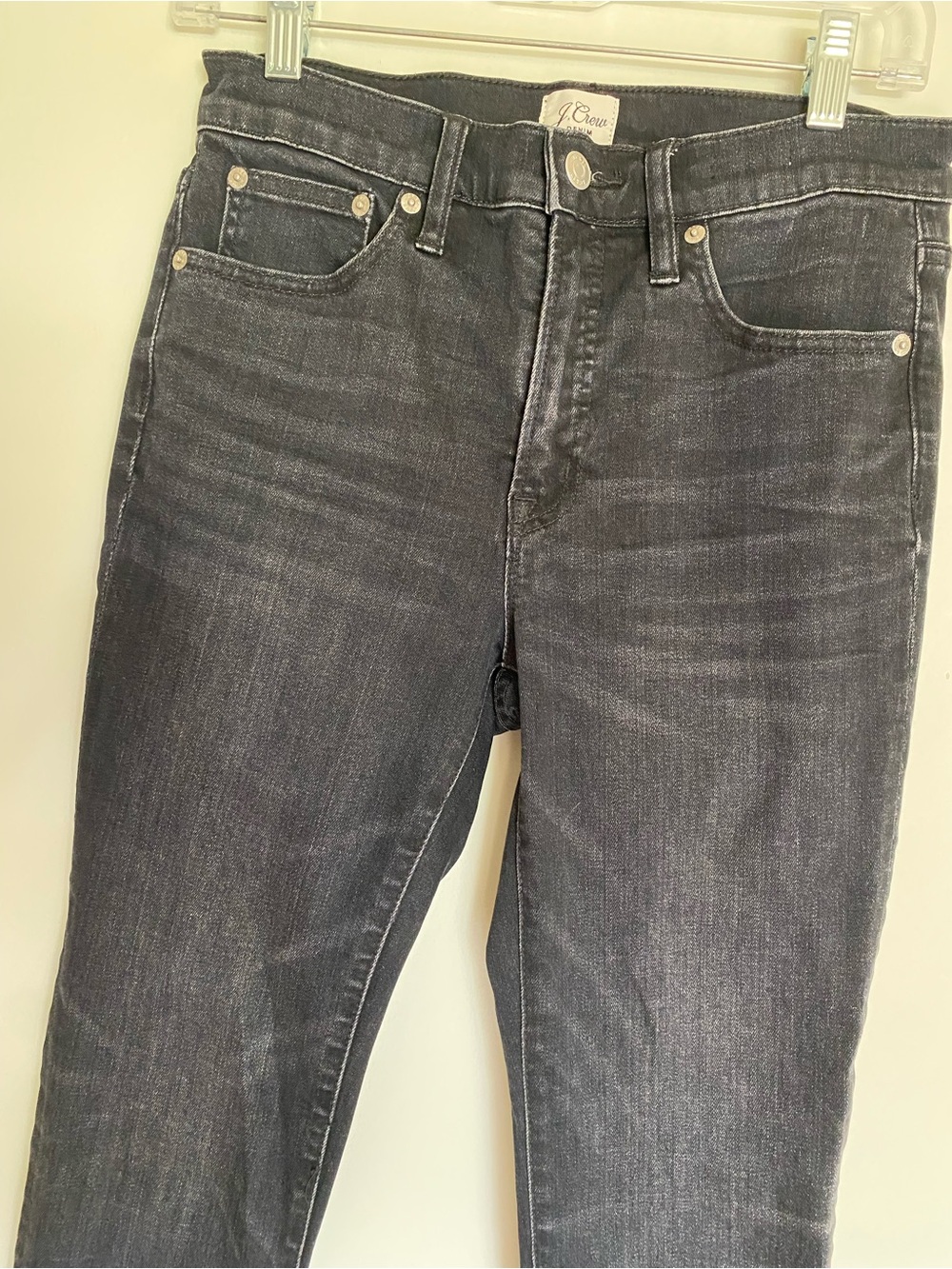 J. Crew Jeans Black Fade High Rise Toothpick Denim